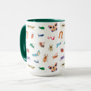 Cute Colorful Insect Pattern Mug