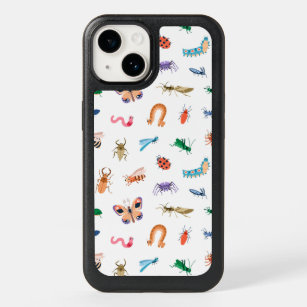 Cute Colorful Insect Pattern OtterBox iPhone 14 Case