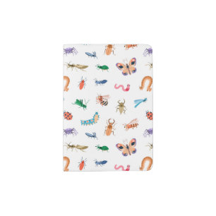 Cute Colorful Insect Pattern Passport Holder