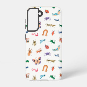 Cute Colorful Insect Pattern Samsung Galaxy S21 Case