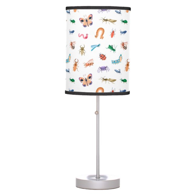 Cute Colorful Insect Pattern Table Lamp (Front)