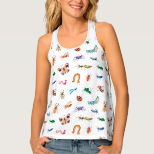 Cute Colorful Insect Pattern Tank Top