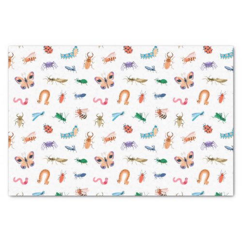 Cute Colorful Insect Pattern Tissue Paper