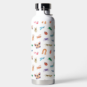 Cute Colorful Insect Pattern Water Bottle