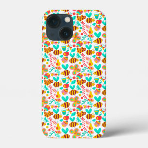 Cute colorful insects patterns iPhone 13 mini case