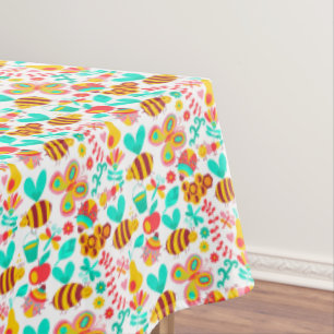 Cute colorful insects patterns tablecloth