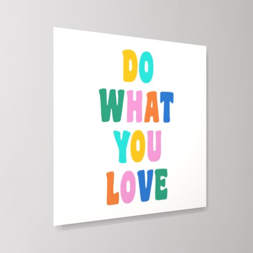 Cute Colorful Inspirational Quote Bold Typography Peel And Stick Photo Tile