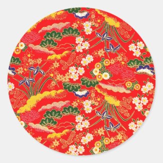 Cute colorful japanese floral patterns