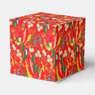 Cute colorful japanese floral patterns favor boxes