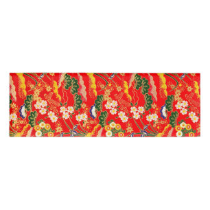 Cute colorful japanese floral patterns name tag