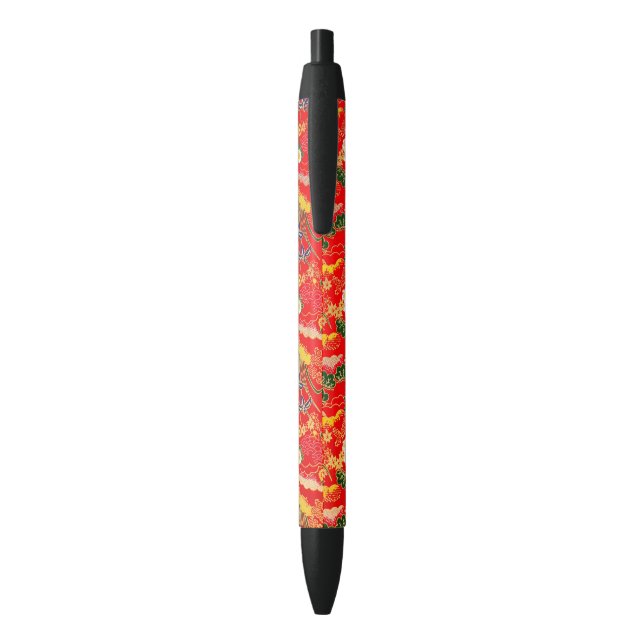 Cute colorful japanese floral patterns pen (Back (Vertical))