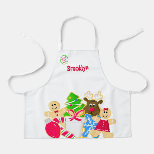 Cute Colorful Kids Holiday Cookies Apron