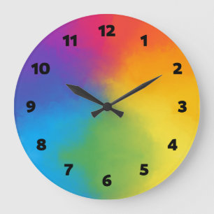Cute Colorful kids room Large Clock