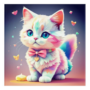 Cute Colorful Kitten-84301 Acrylic Print