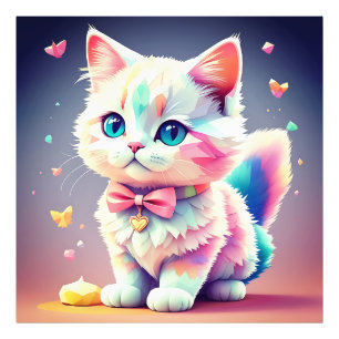 Cute Colorful Kitten-84301 Photo Print