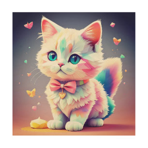 Cute Colorful Kitten-84301 Wood Wall Art