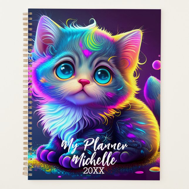 Cute Colorful Kitten Planner (Front)