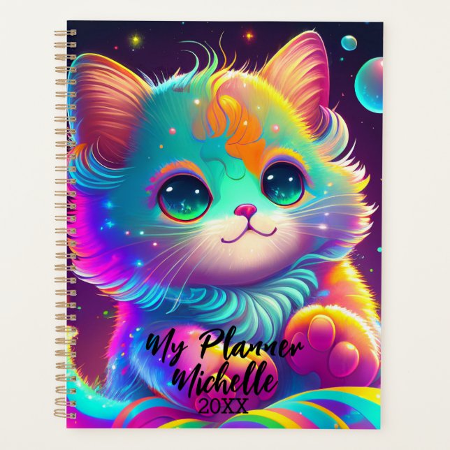 Cute Colorful Kitten Planner (Front)