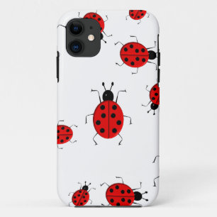 Cute colorful ladybugs clip art iPhone 11 case