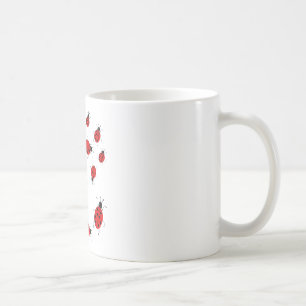 Cute colorful ladybugs clip art coffee mug