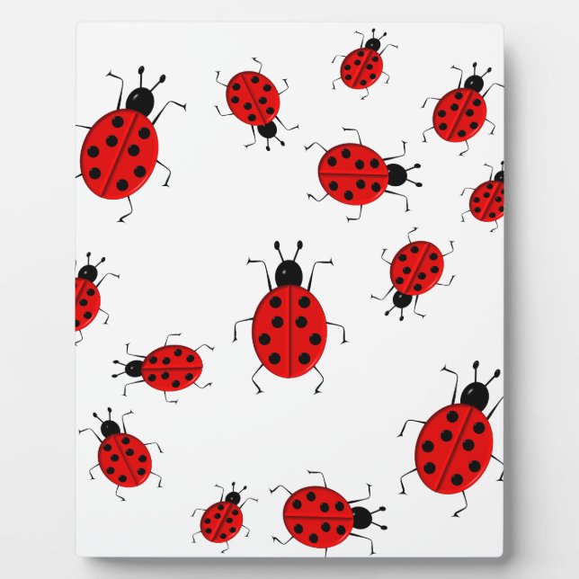 Cute colorful ladybugs clip art plaque (Front)