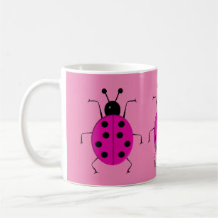 Cute colorful ladybugs ,lucky charm coffee mug