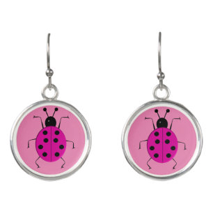 Cute colorful ladybugs ,lucky charm earrings