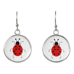 Cute colorful ladybugs ,lucky charm earrings