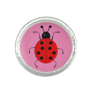 Cute colorful ladybugs ,lucky charm ring
