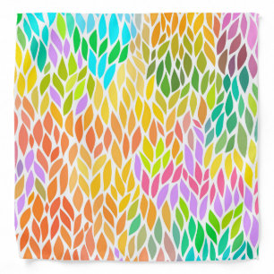 Cute colorful leaves pattern bandana