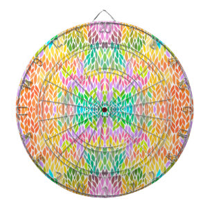 Cute colorful leaves pattern dart board