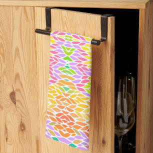 Cute colorful leaves pattern kitchen towel