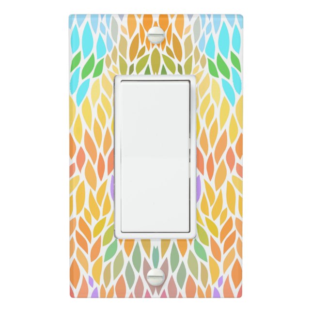 Cute colorful leaves pattern light switch cover (In Situ)
