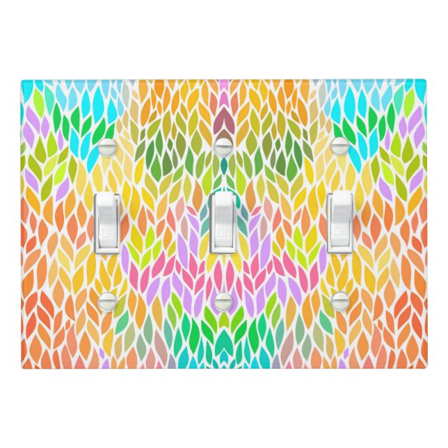 Cute colorful leaves pattern light switch cover (In Situ)