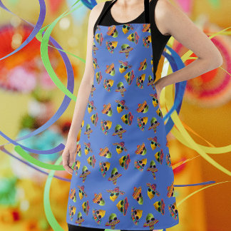 Cute Colorful Lemons Limes Sombreros Blue Apron