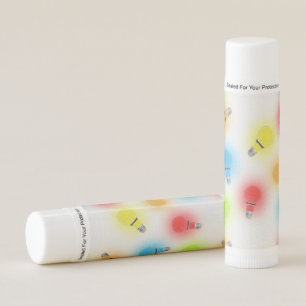 Cute Colorful Light Bulb Pattern Lip Balm