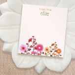 Cute Colorful Light pink Wildflower Floral Notepad<br><div class="desc">For additional matching marketing materials please contact me at maurareed.designs@gmail.com. For more premade logos visit logoevolution.co. Original design by Maura Reed.</div>