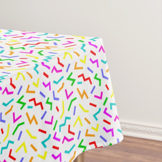 Cute colorful lines patterns tablecloth (In Situ)