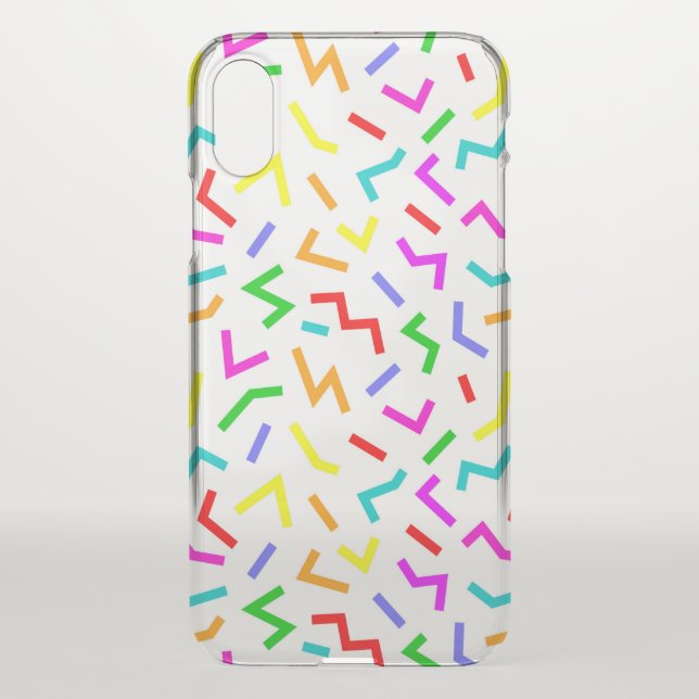 Cute colorful lines patterns uncommon iPhone case (Back)