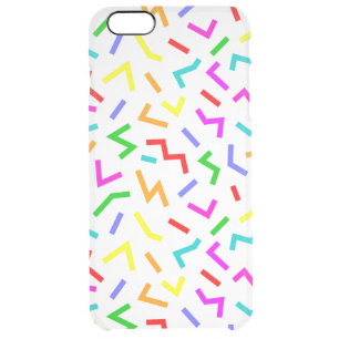 Cute colorful lines patterns clear iPhone 6 plus case