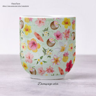 Cute colorful Little grunge watercolor Hibiscus Tissue Paper