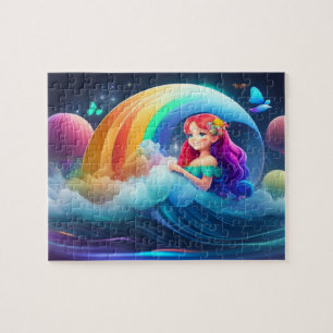Cute Colorful Little Mermaid Jigsaw Puzzle
