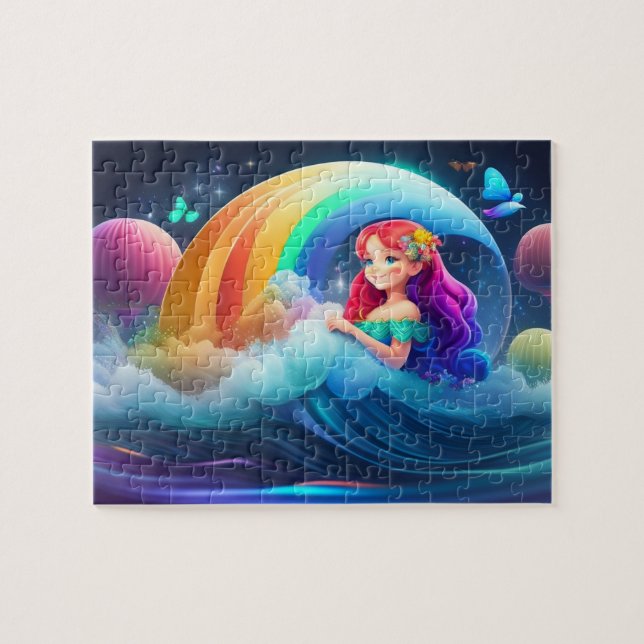 Cute Colorful Little Mermaid Jigsaw Puzzle (Horizontal)