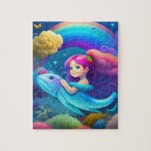 Cute Colorful Little Mermaid Princess