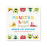 Cute Colorful Little Monsters Bash 1st Birthday Napkins