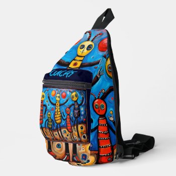 Cute Colorful Little Monsters Birthday Kids 06pcsb Sling Bag by plurals at Zazzle