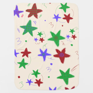 Cute Colorful Little Stars Baby Blanket