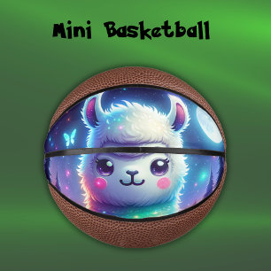 Cute Colorful Llama Holographic   Mini Basketball