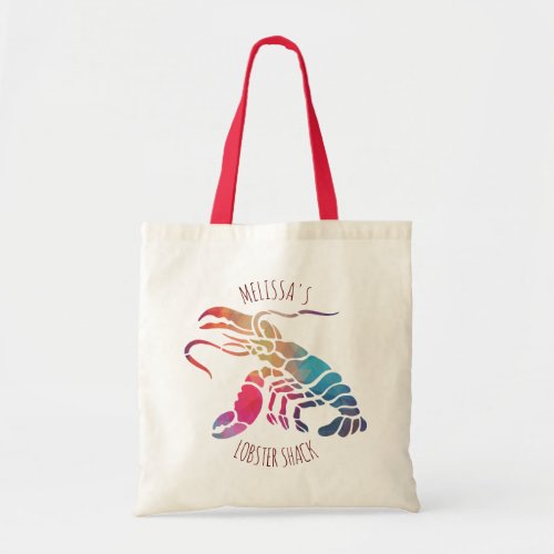 Cute Colorful Lobster Illustration Tote Bag