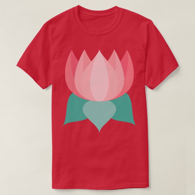 Cute Colorful Lotus T-Shirt (Design Front)